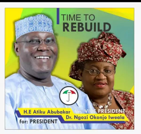 Atiku And Okonjo-Iweala Posters Surface The Net (Photos)